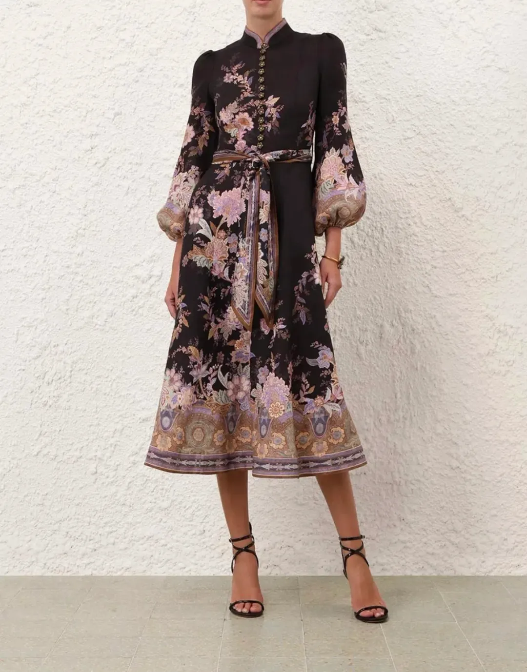 Zimmermann Luna Button Midi Dress - size 1 for rent on The Volte - main image