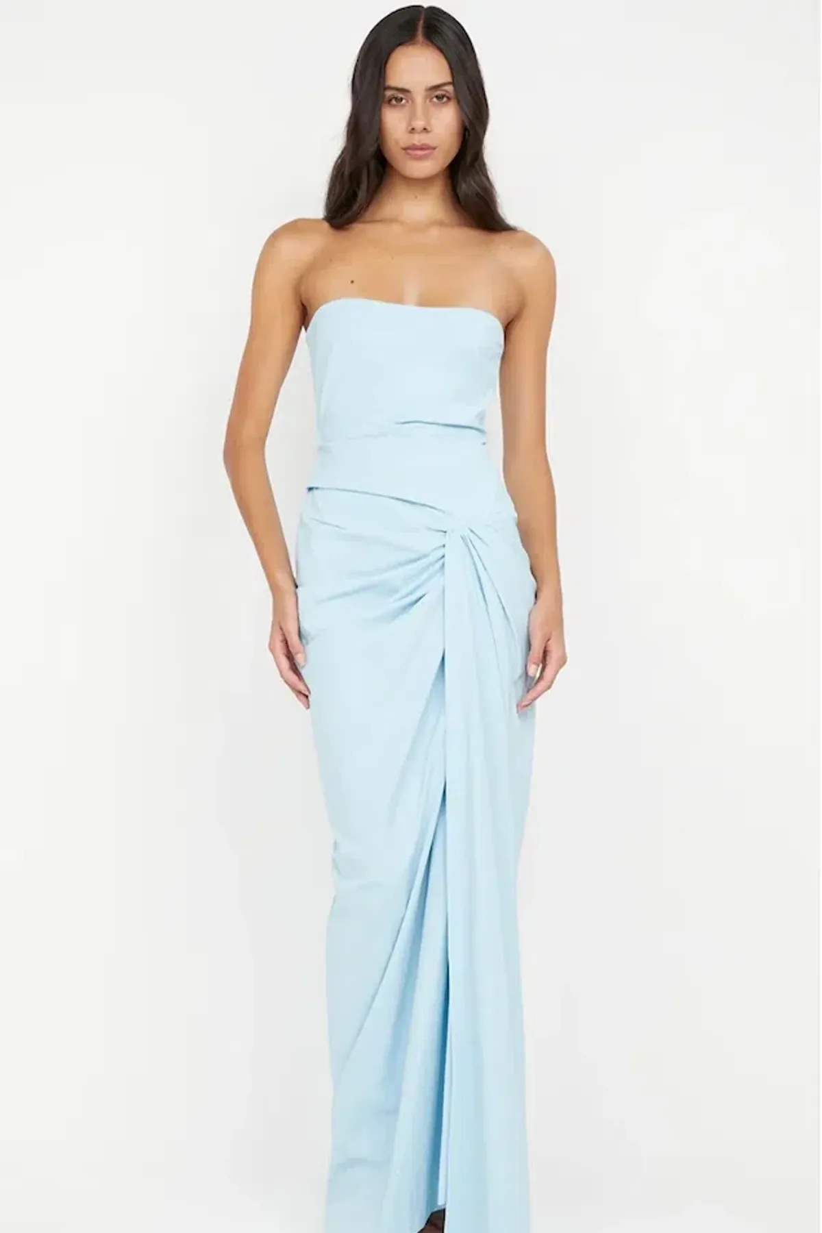 Bec & Bridge Domenic Strapless Dress Sky Blue for rent on The Volte - main image