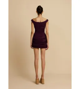 Arcina Ori Avery Mini Dress Plum Size S/AU 8 for rent on The Volte - image 3