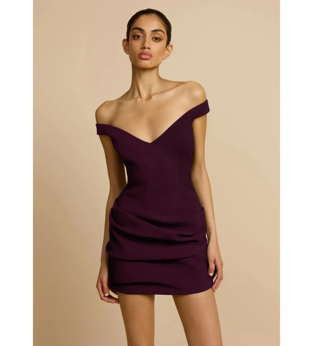 Arcina Ori Avery Mini Dress Plum Size M/AU 10 for rent on The Volte - main image