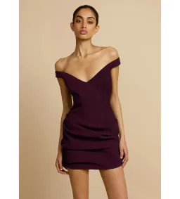 Arcina Ori Avery Mini Dress Plum Size M/AU 10 for rent on The Volte - image 2