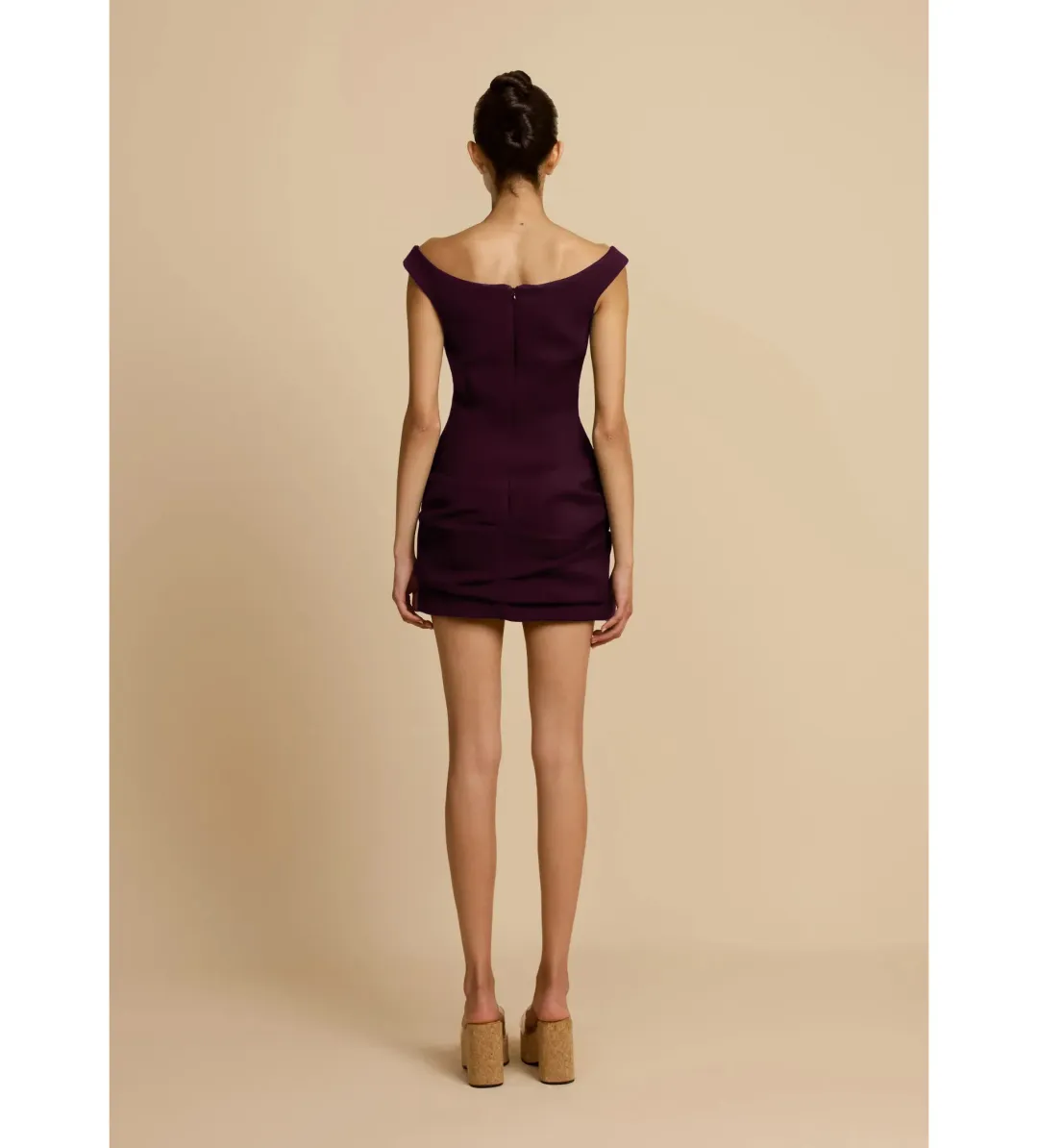 Arcina Ori Avery Mini Dress Plum Size M/AU 10 for rent on The Volte - main image