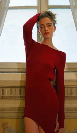 Amelie Teje Prima Maxi dress in Deep Red for rent on The Volte - image 7