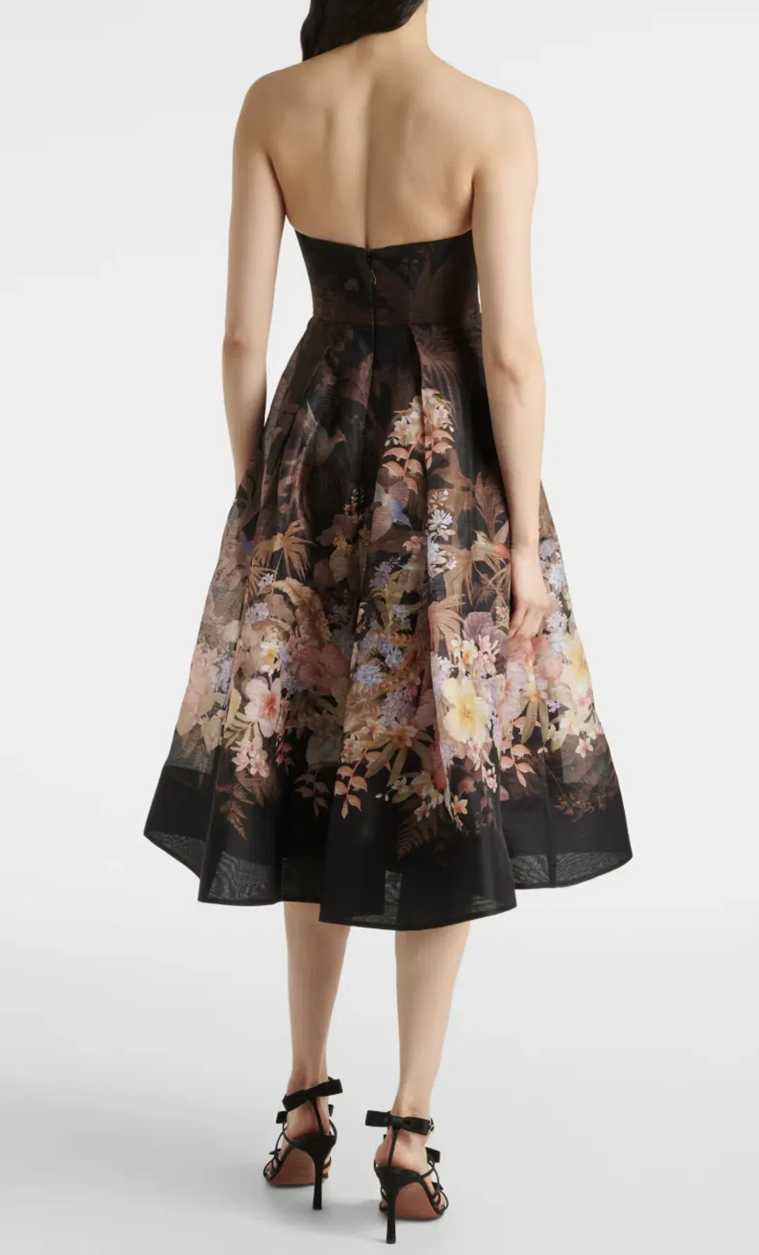 Zimmermann Illuminate Draped linen and cotton midi dress for rent on The Volte - main image
