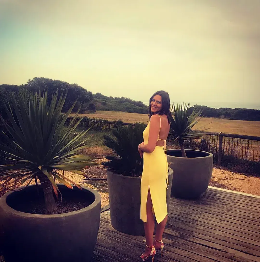 Bec & Bridge Gemma Midi Dress Yellow  Size 10  spaghetti strap backless with thigh slit, midi dress,  for rent on The Volte - main image