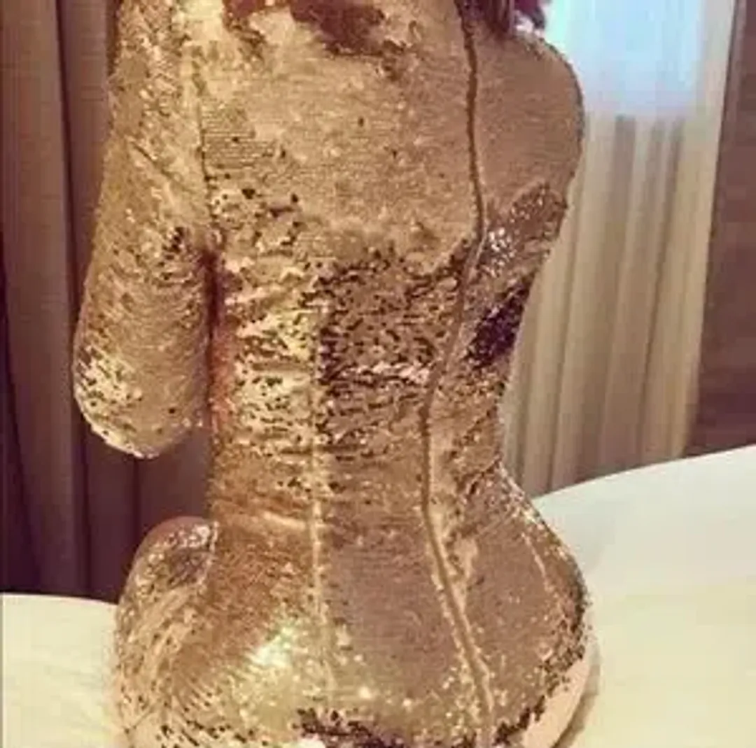 MISHA Kimberlia Dress Gold Size 12 for rent on The Volte - main image