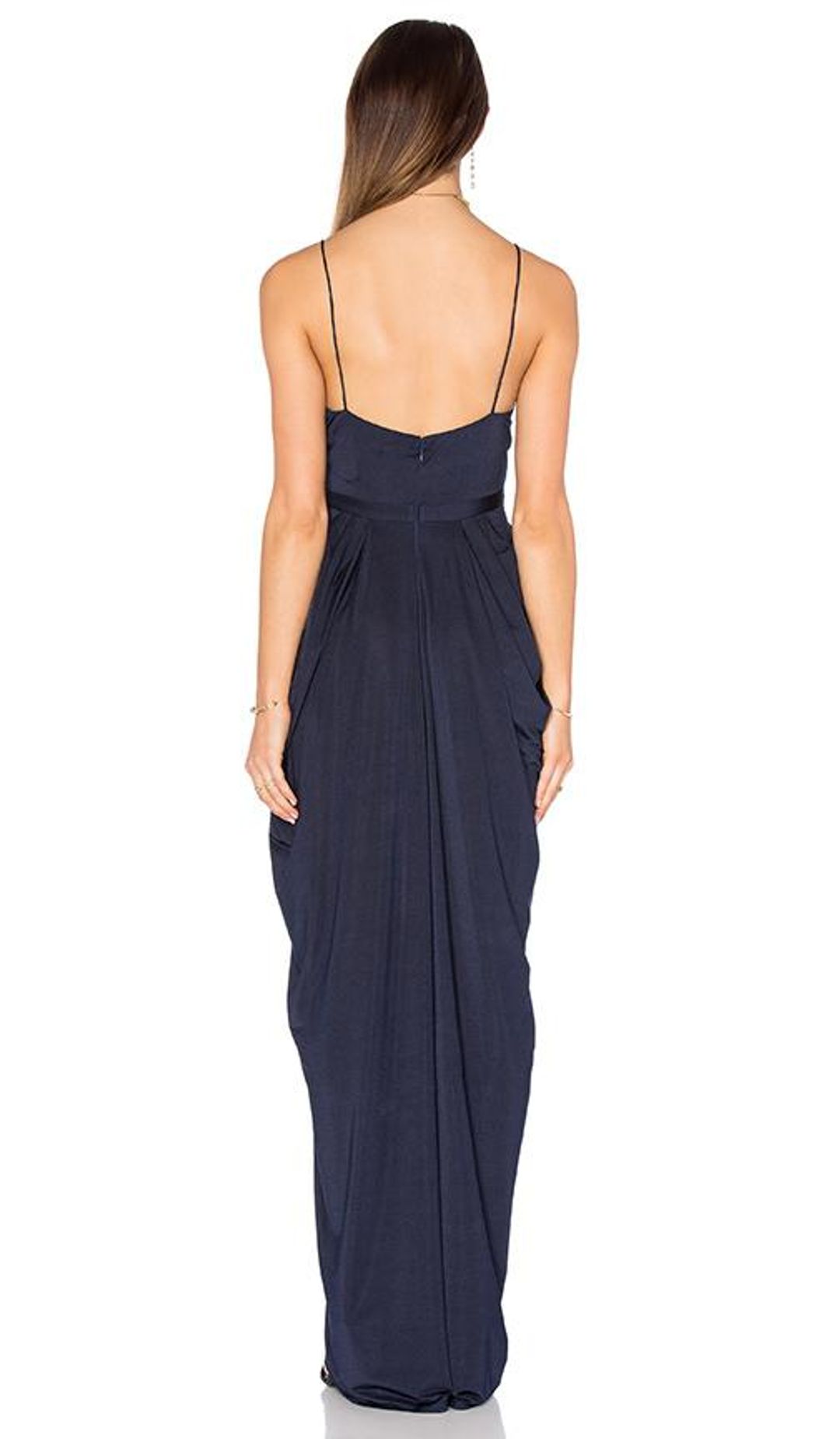 Elle Zeitoune Susanna Maxi Dress Navy Size 8 for rent on The Volte - main image