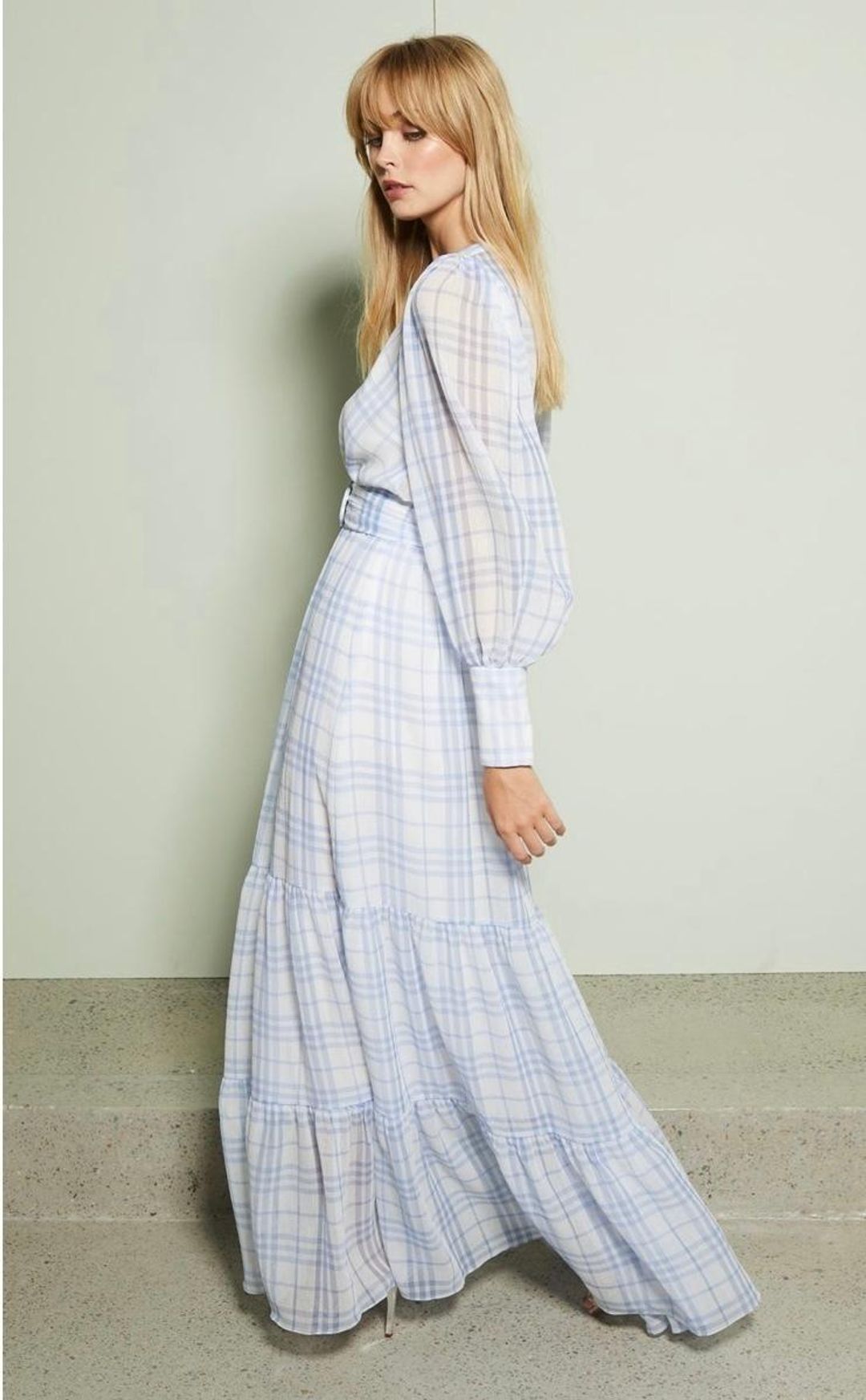 Bec & Bridge Alexa Midi Dress Gingham Print Size 8 for rent on The Volte - main image