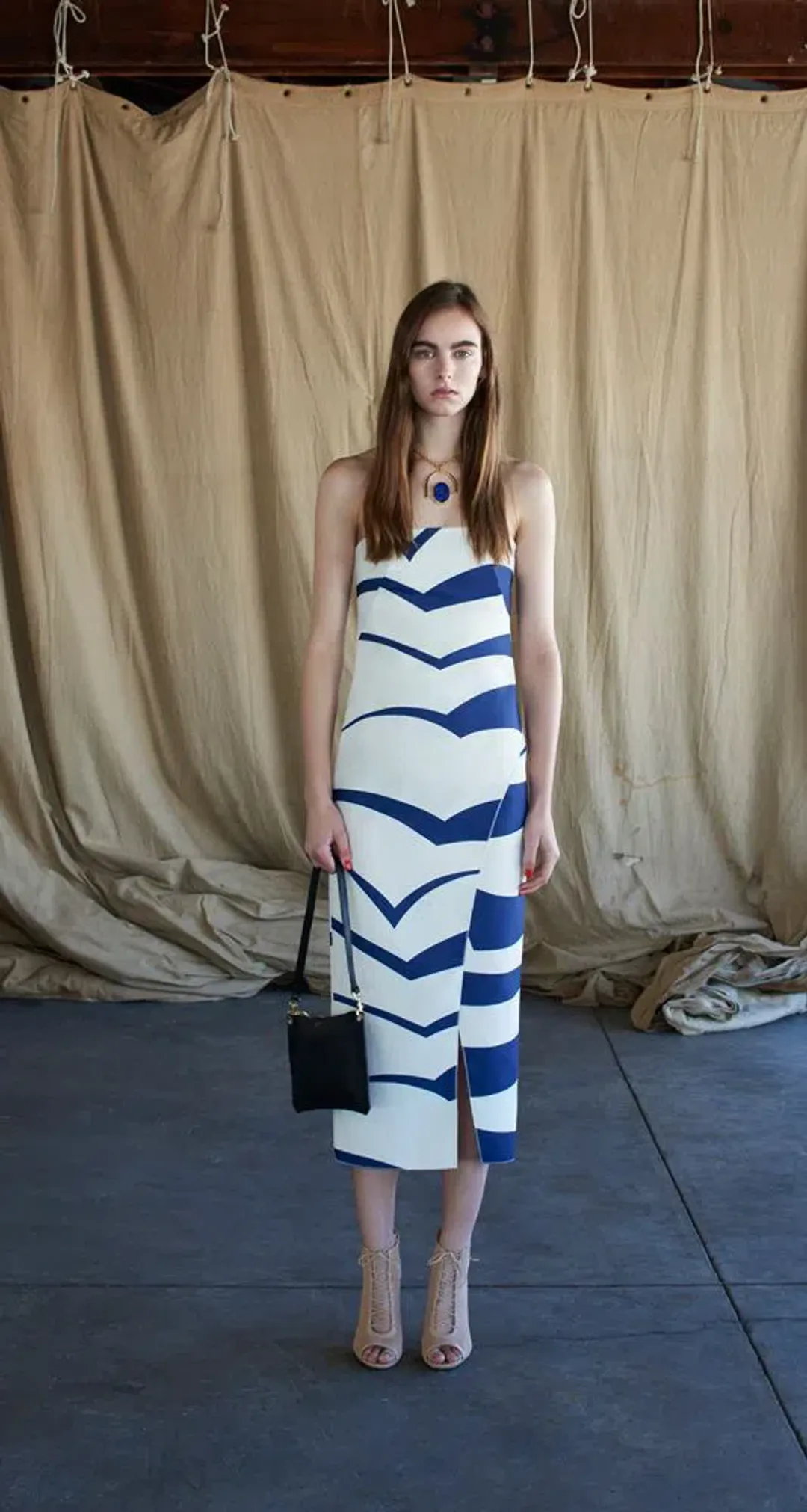Scanlan Theodore Printed Strapless Dress Size 8 for rent on The Volte - main image