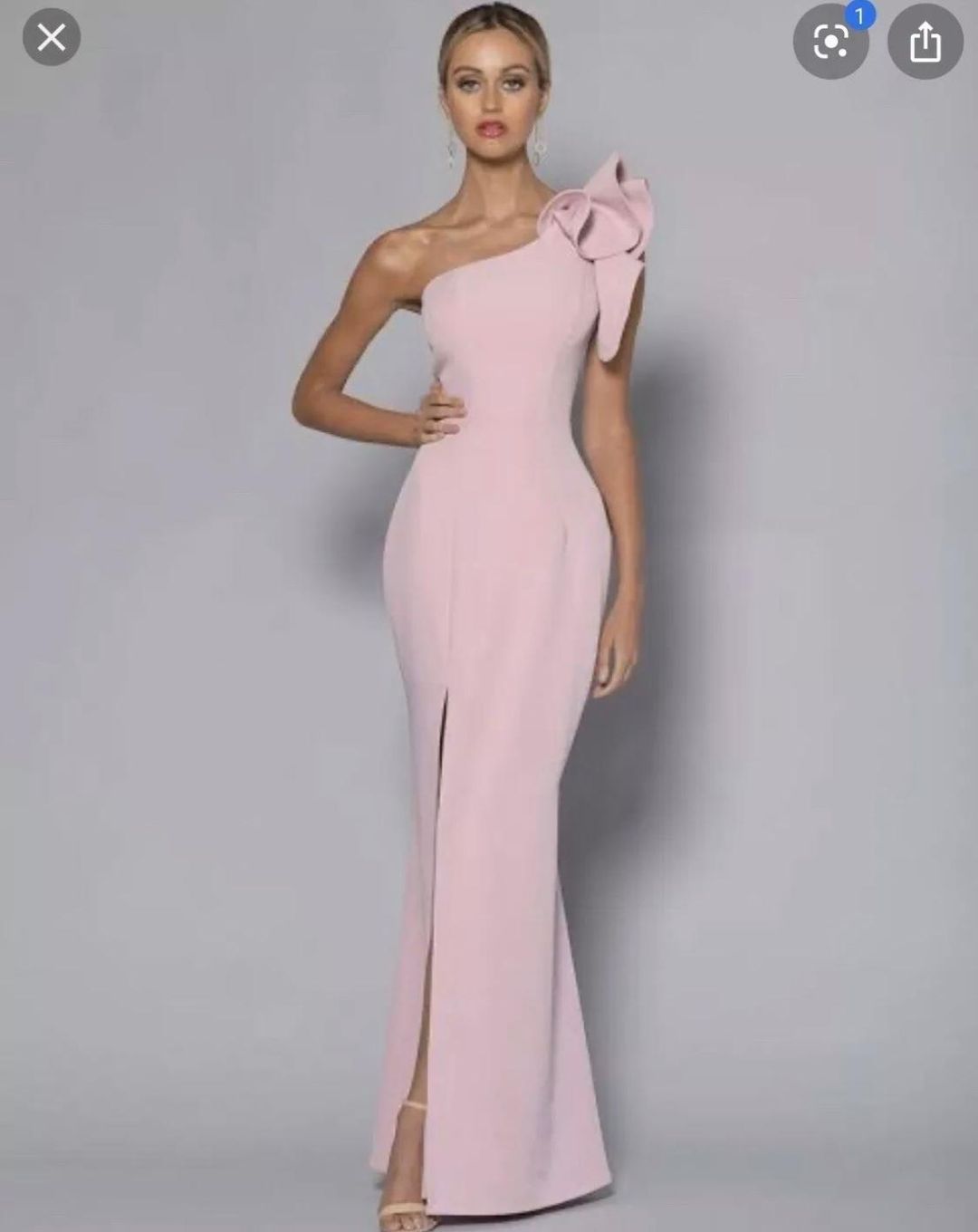 Bariano Pink Blush Long Dress for rent on The Volte - main image