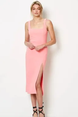 Bec & Bridge Hibiscus Islands Midi Dress Pink Size 6 for rent on The Volte - image 1