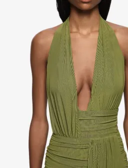 Bec and Bridge Cassis Drape Maxi in Fern Green Size 6 for rent on The Volte - image 2