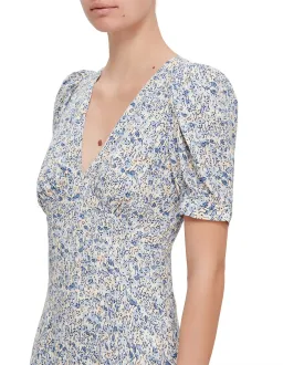 Reformation Naira SS V Neck Midi Dress Size 8 Dara Floral for rent on The Volte - image 4