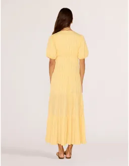 Minkpink Leon Tiered Maxi Dress Yellow Size L for rent on The Volte - image 4