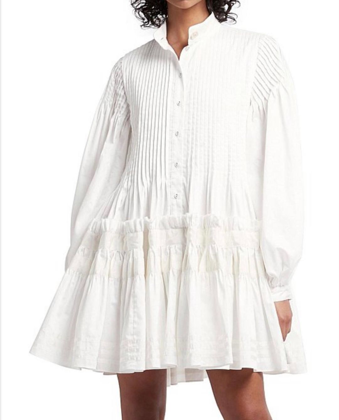 Aje Run Free Smock Dress White Size 8 for rent on The Volte - main image