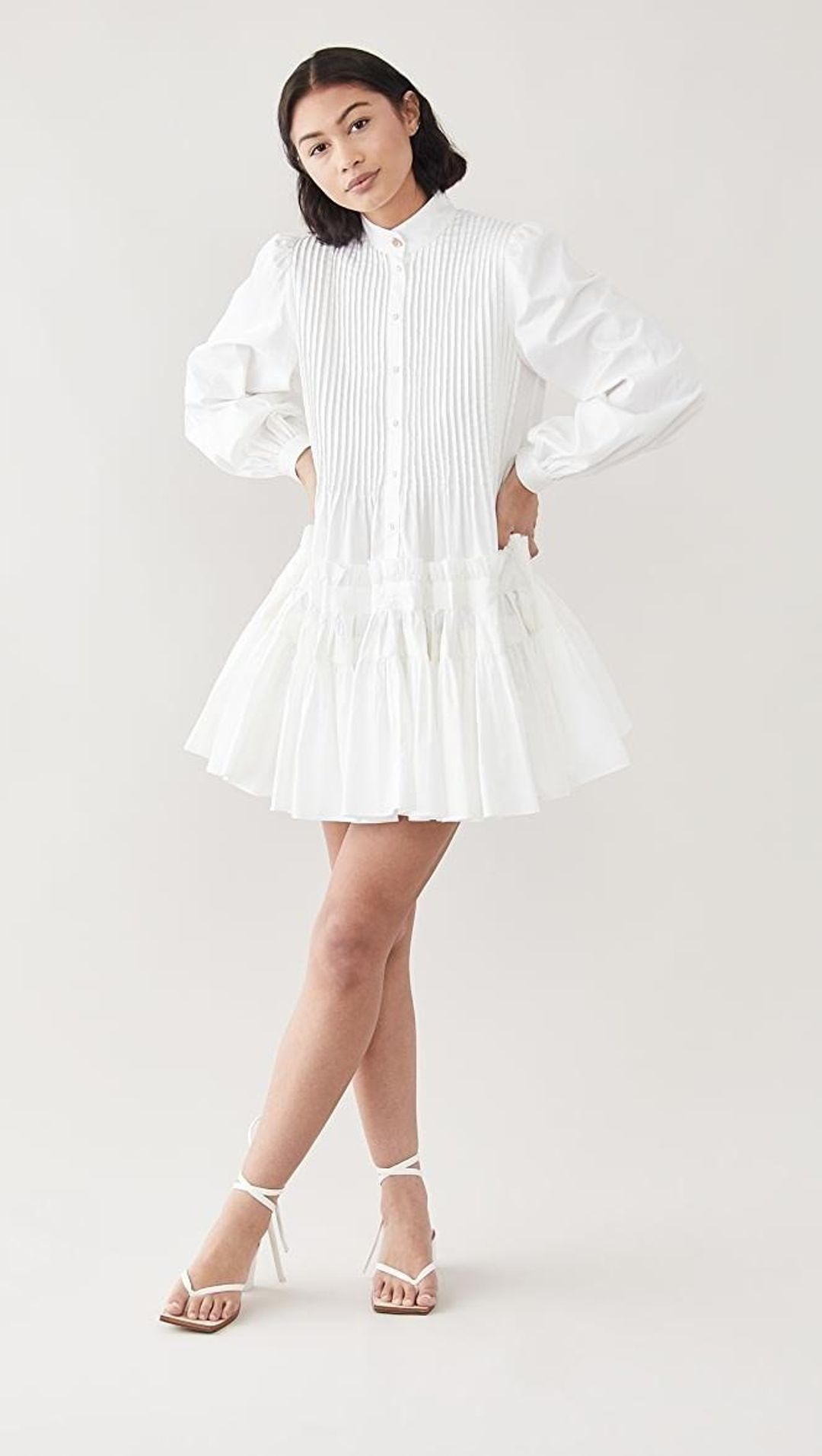 Aje Run Free Smock Dress White Size 8 for rent on The Volte - main image