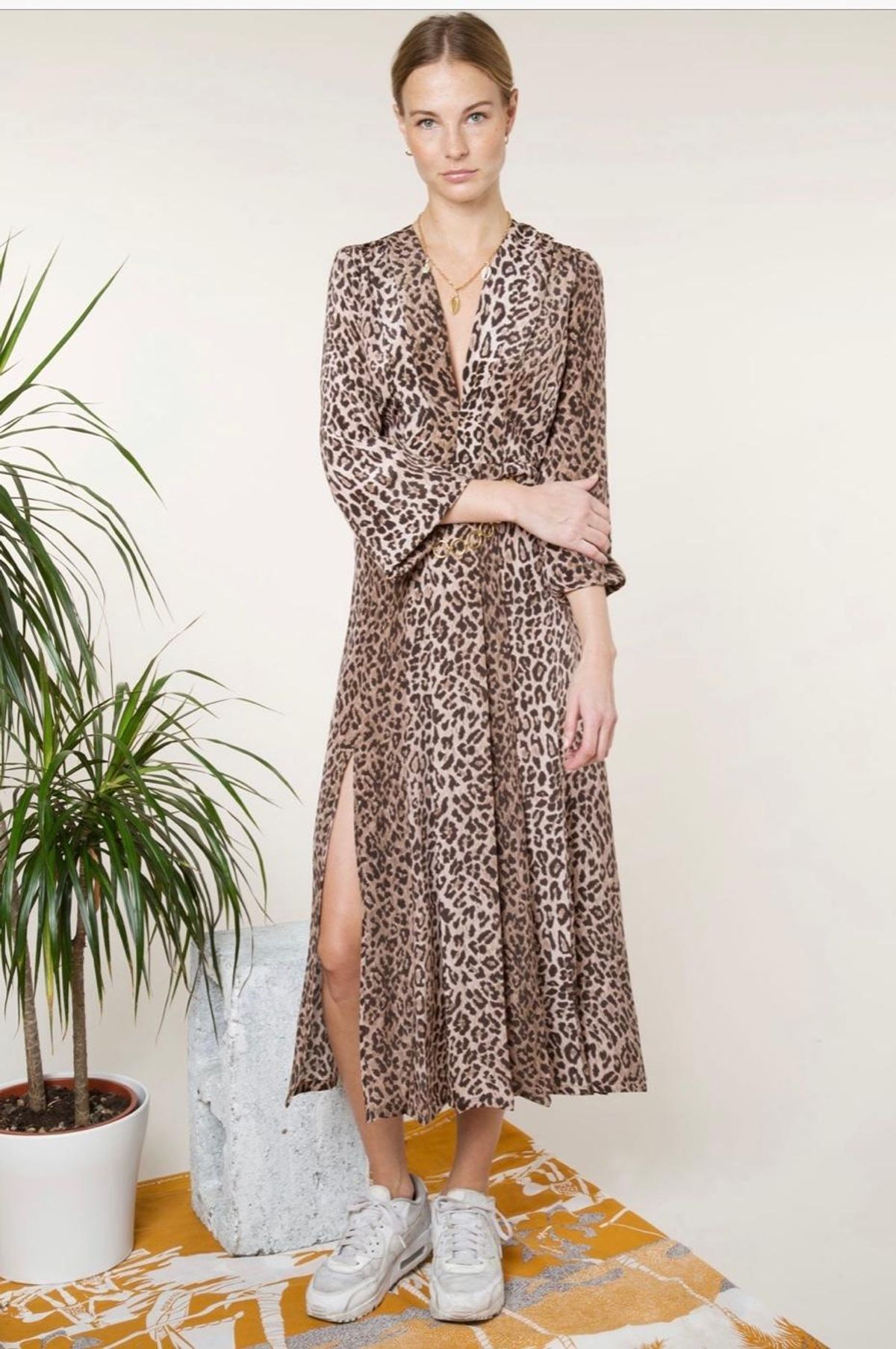 RIXO - Camellia Leopard Dress size 12 for rent on The Volte - main image