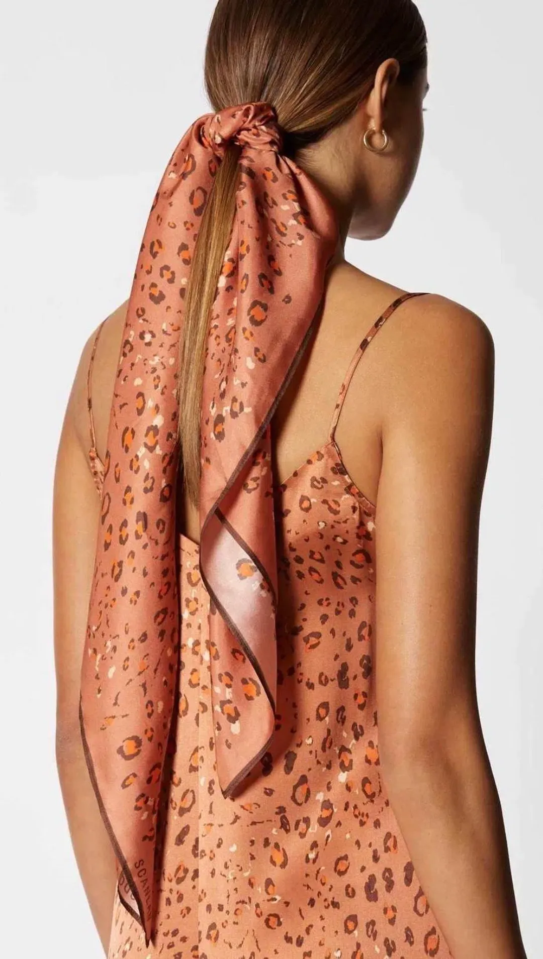 Scanlan Theodore Silk Leopard Slip Dress & Scarf Print Size 10 for rent on The Volte - main image