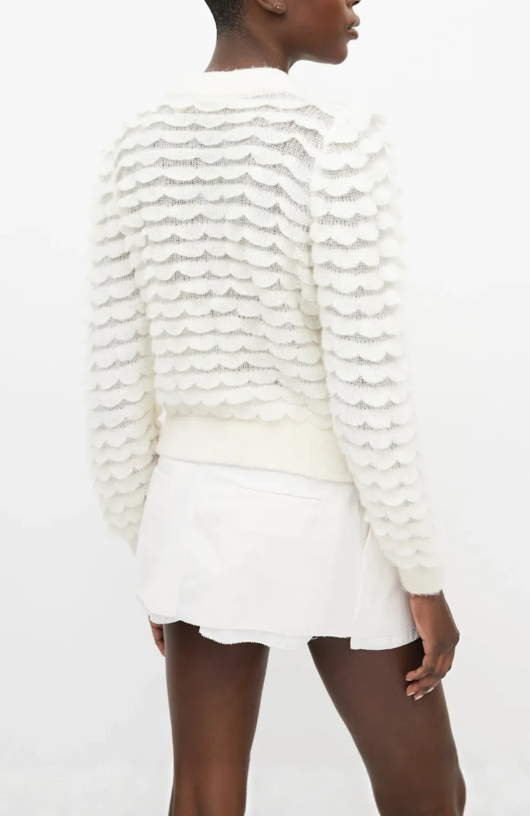 Zimmermann Dancer Scallop Sweater Cream Size AU 8 / 0 for rent on The Volte - main image