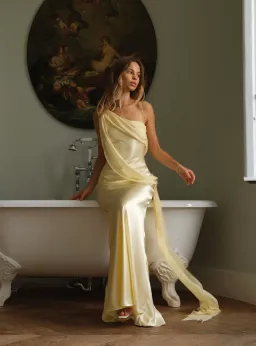 Helena Dress | Lemon - Size 6 for rent on The Volte - image 1