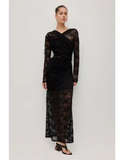 AJE STUDIO Nerida Lace Maxi Dress Black Size M for rent on The Volte - image 5