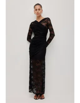AJE STUDIO Nerida Lace Maxi Dress Black Size M for rent on The Volte - image 2