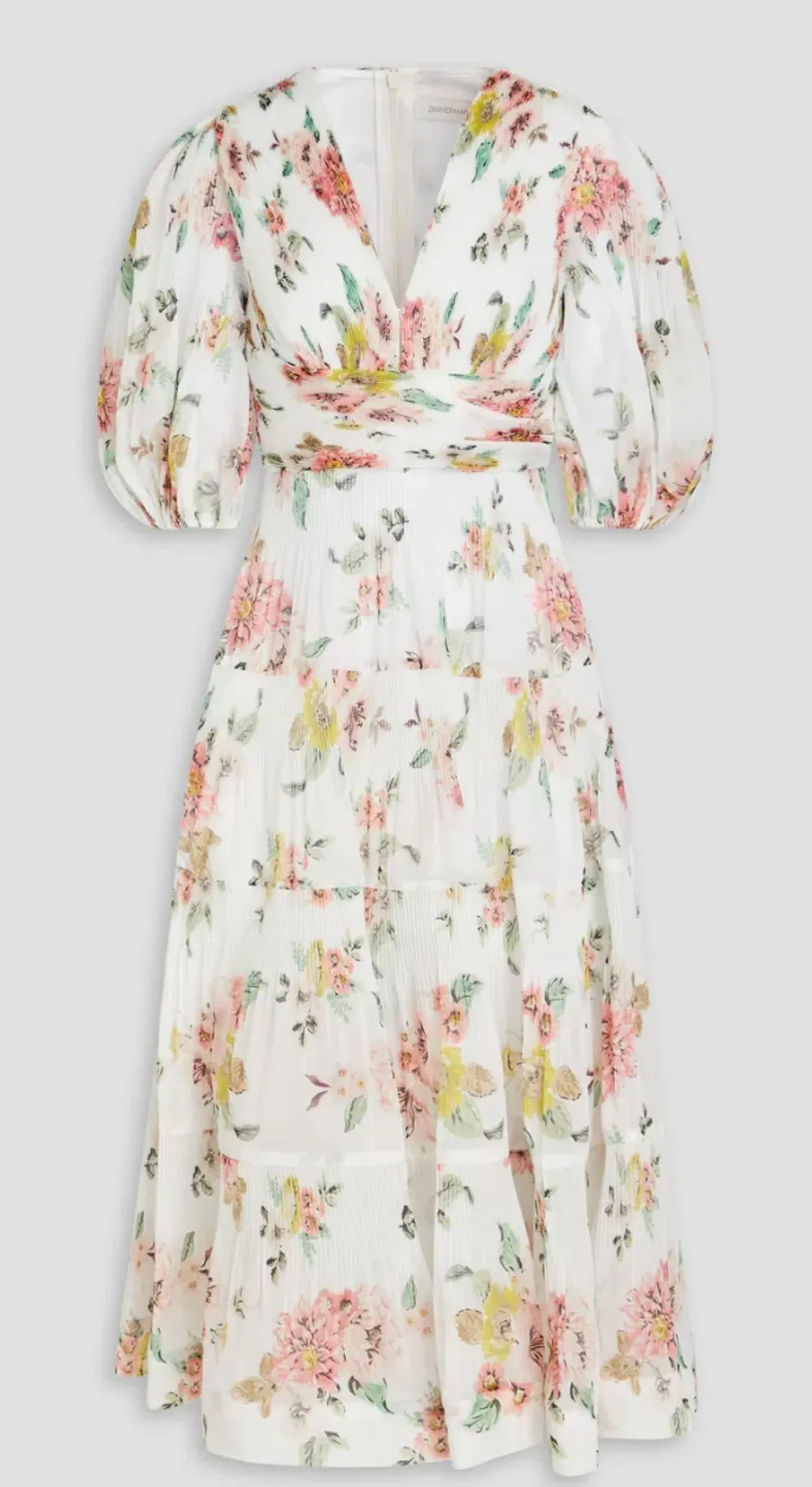 ZIMMERMANN PLEATED MIDI DRESS SIZE 4 for rent on The Volte - main image