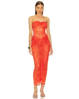 Natalie Rolt Naomi Maxi Dress Tangerine Size 6 for rent on The Volte - image 3