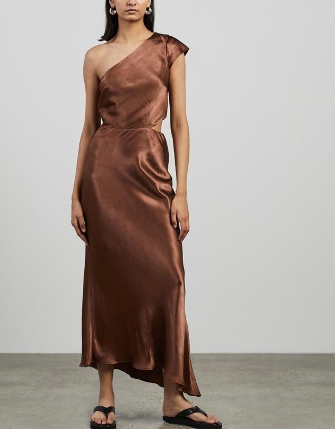 Bec and Bridge Delphine Midi Dress Brown Size 14 for rent on The Volte - main image