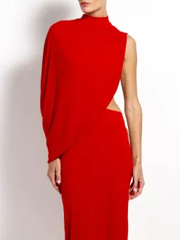 Effie Kats Aleksi Maxi Gown Rio Red Size 10 for rent on The Volte - image 1
