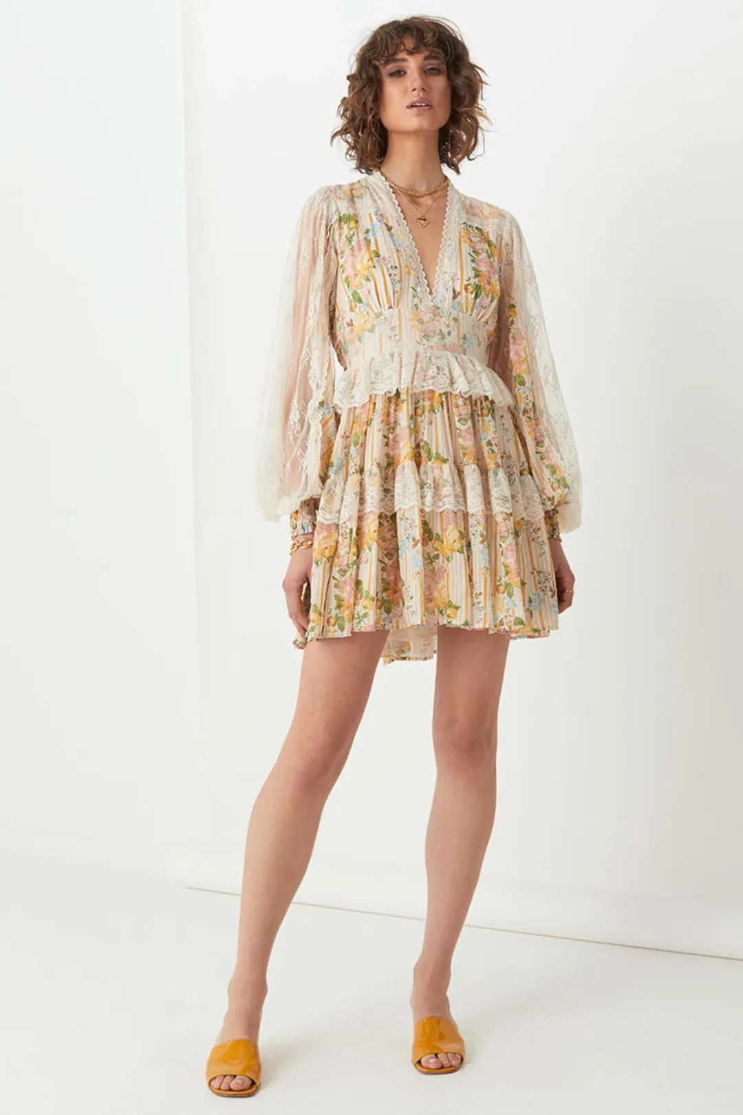Spell Garden Party Mini Dress Floral Size 10 for rent on The Volte - main image