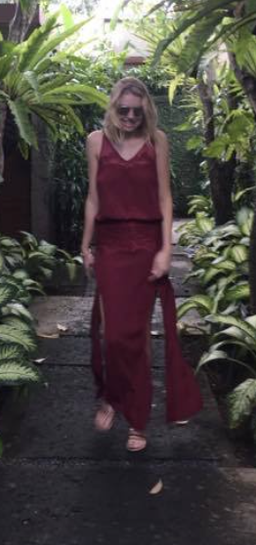 Magali Pascal Gatsby Drape Gown Burgundy Size S / AU 8 for rent on The Volte - image 1