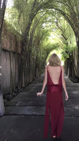 Magali Pascal Gatsby Drape Gown Burgundy Size S / AU 8 for rent on The Volte - image 2