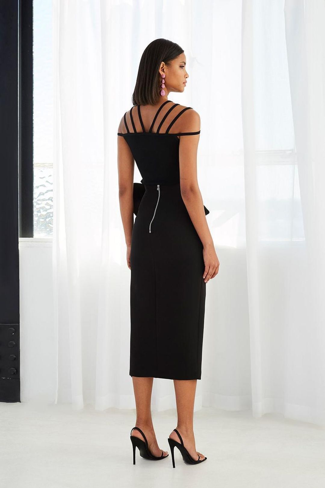 By Johnny Betina Bow Split Skirt black Size 12 for rent on The Volte - main image