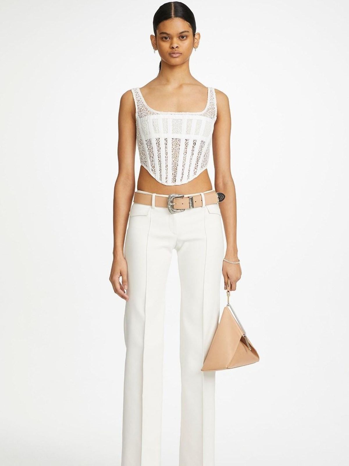 Dion Lee / Corded Lace Corset / White / Size 14 for rent on The Volte - main image