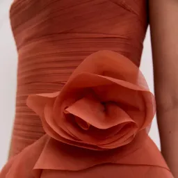 🧡 AJE Canyon Gown Size 10 in Coral Clay / Rust Brown / Orange Maxi Dress🧡 for rent on The Volte - image 4