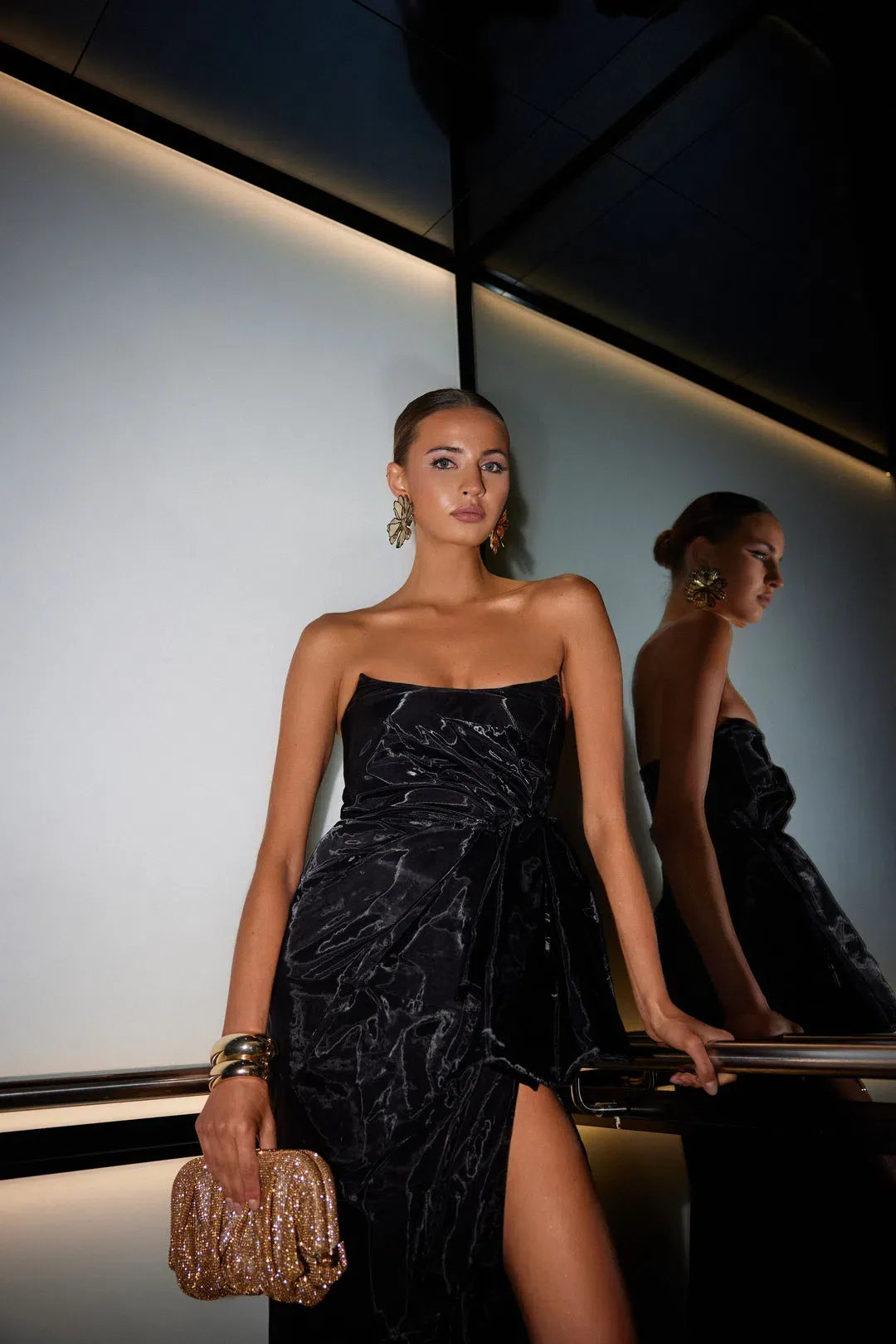 Elle Zeitoune Lennox Black Dress Size 6 for rent on The Volte - main image