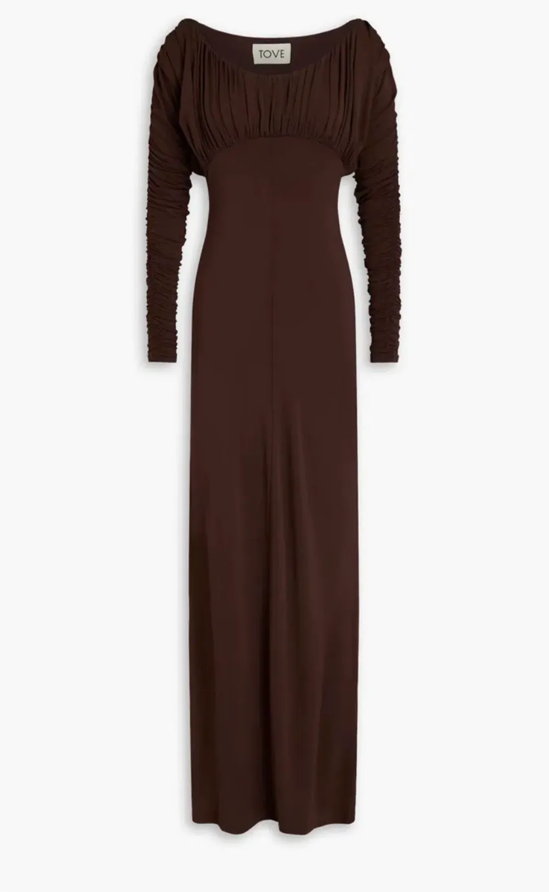 TOVE Gathered jersey maxi dress for rent on The Volte - main image