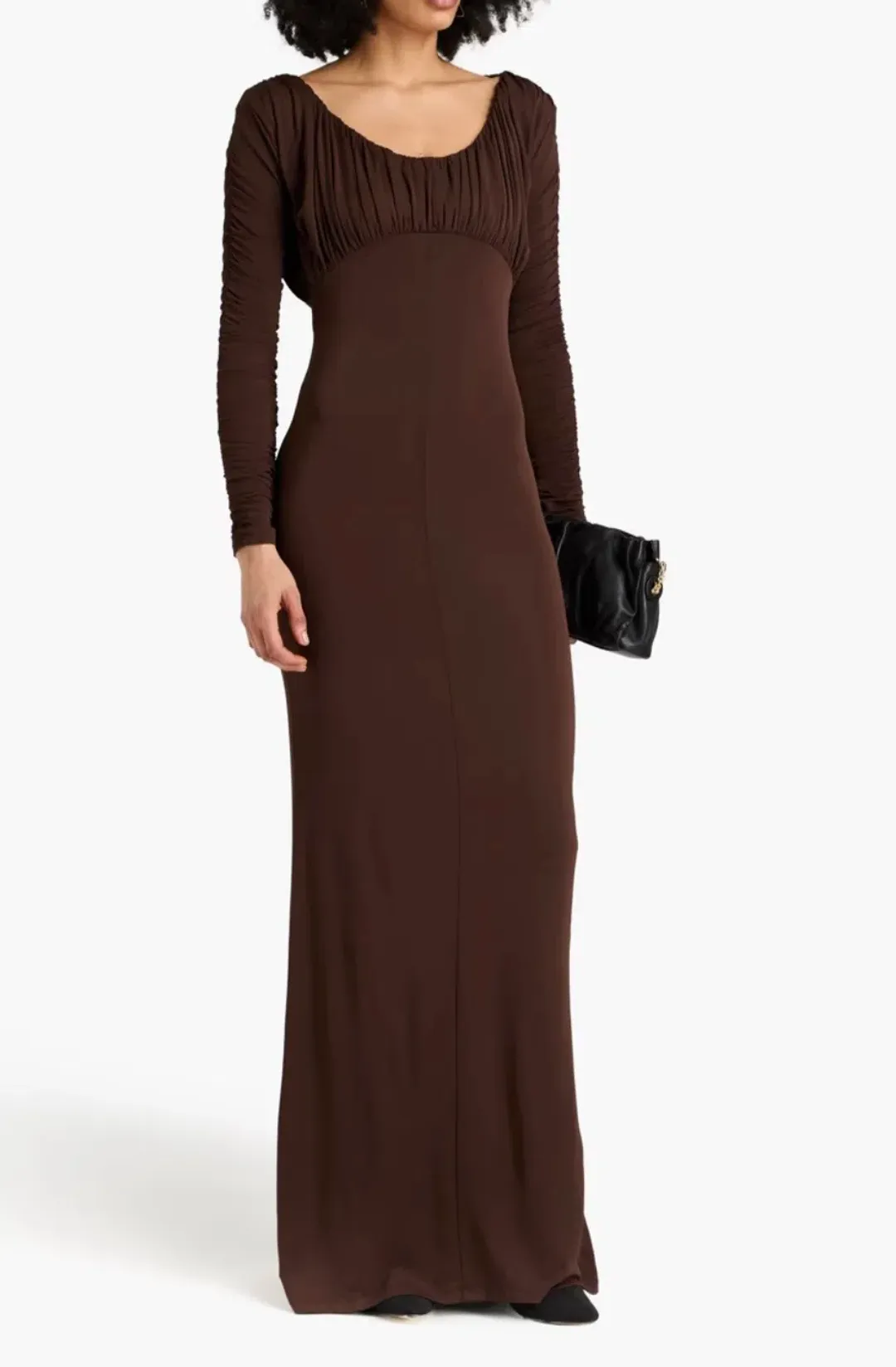 TOVE Gathered jersey maxi dress for rent on The Volte - main image