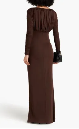 TOVE Gathered jersey maxi dress for rent on The Volte - image 2