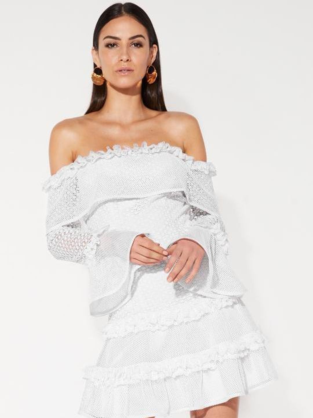 Mossman The Mood Swing Dress white Size 10 for rent on The Volte - main image