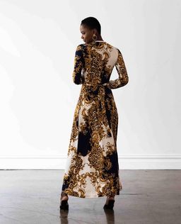 Mónica The Label Baroque Print Wrap Dress Size 12 for rent on The Volte - image 4