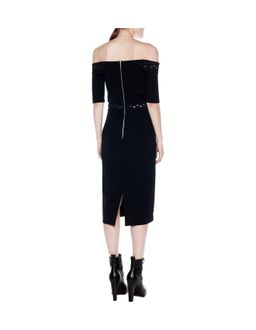 Dion Lee Eclipsed Lace Shoulderless Dress Navy Size 8 for rent on The Volte - image 2
