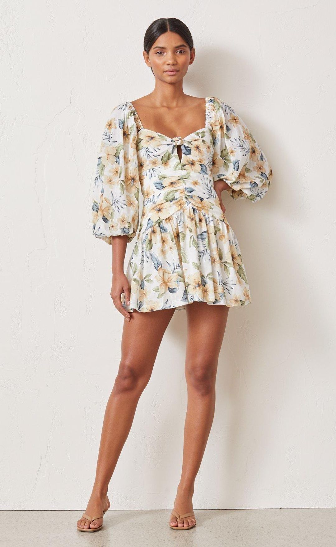 Bec & Bridge Fleurette Mini Dress with sleeves in size 12 for rent on The Volte - main image
