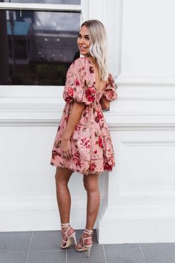 Zimmermann Cassia Scallop Mini Dress in Floral Musk Size 0 / AU 8 for rent on The Volte - image 3