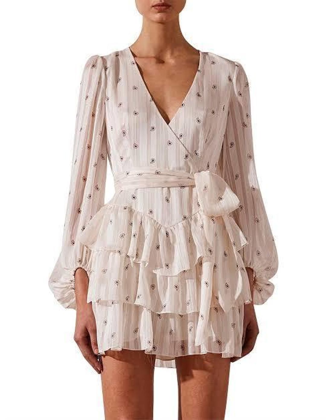Shona Joy Sedgewick mini tiered dress size 8 for rent on The Volte - main image