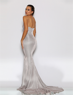 Jadore Celeste Gown Silver Size 4 for rent on The Volte - image 2
