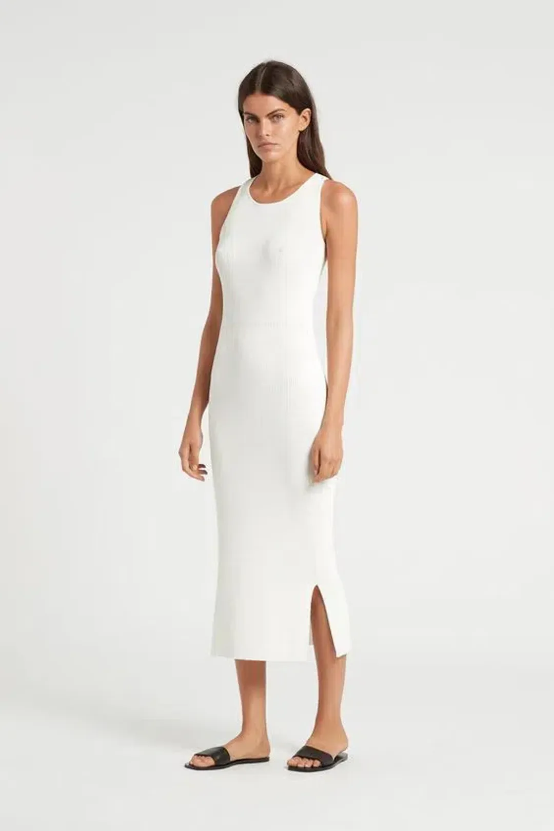 Sir The Label Marcelle Open Back Midi Dress Black Size 1 | AU 8  for rent on The Volte - main image