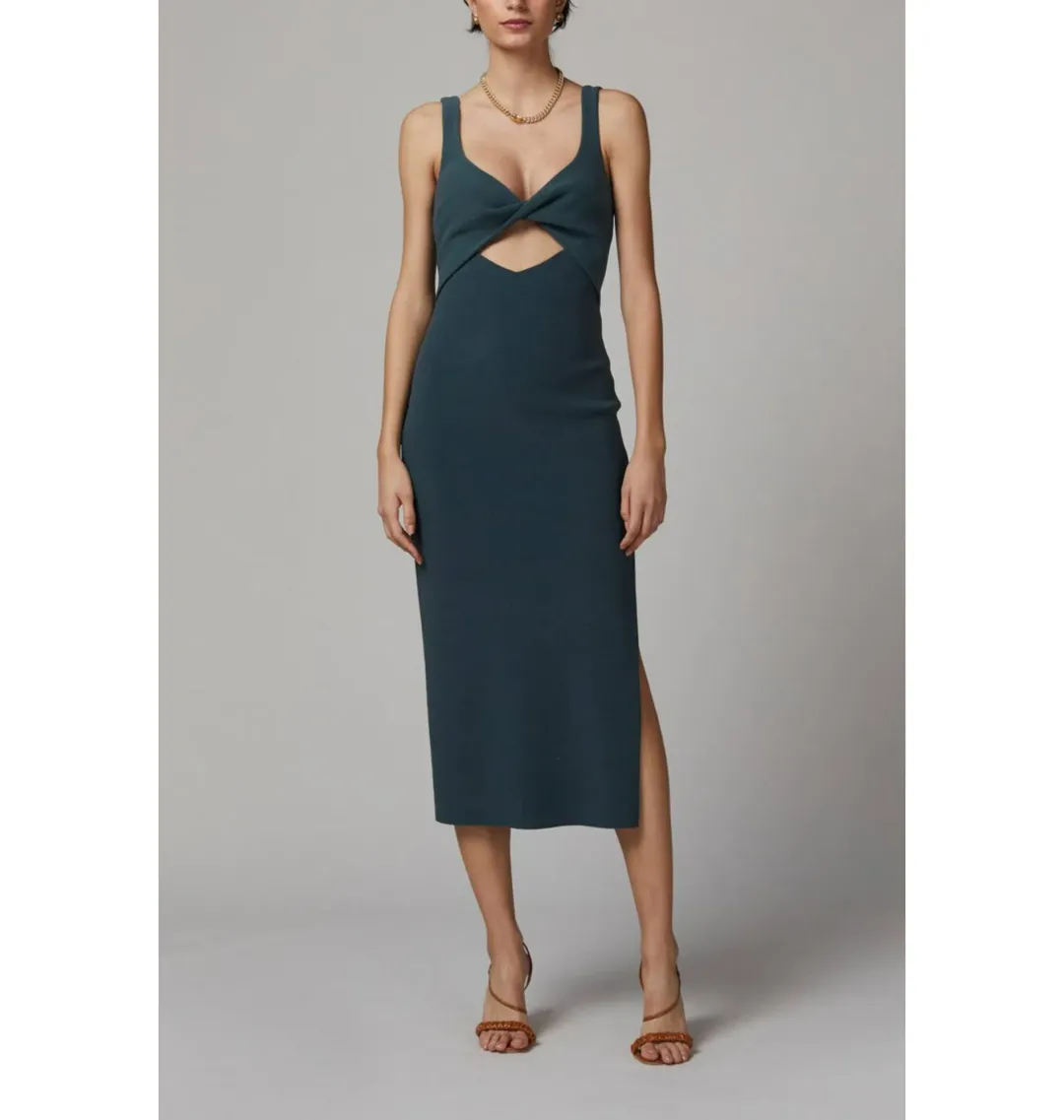 Bec and Bridge Joelle Midi Dress In Fern Size AU 10 for rent on The Volte - main image