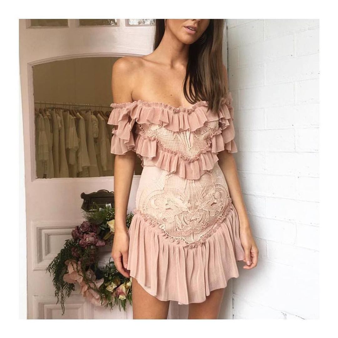 Alice McCall Lovebirds Dress Rose Pink Size 6 for rent on The Volte - main image